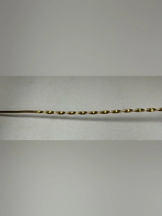 Vintage Etched Brass Candle Snuffer11.5” Long,Twisted Handle,Ornate Bell-Shaped - Picture 7 of 9